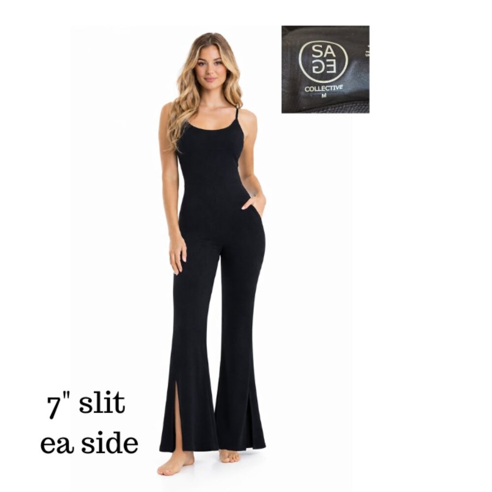 NWT SAGE Collection 1 pce Black Bodysuit - M